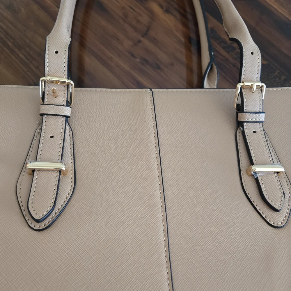 Large Tote Shoulder Bag Work Travel Purse Laptop Carry All Weekender Classy - Picture 7 of 16